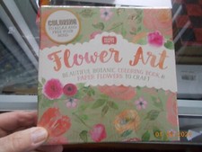 Flower Art Botanical Coloring Book Paper Flowers to Craft, Sealed Kit
