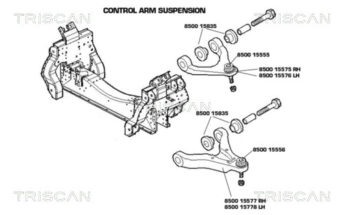 Front TRISCAN 8500 15577 Track Control Arm for ,IVECO