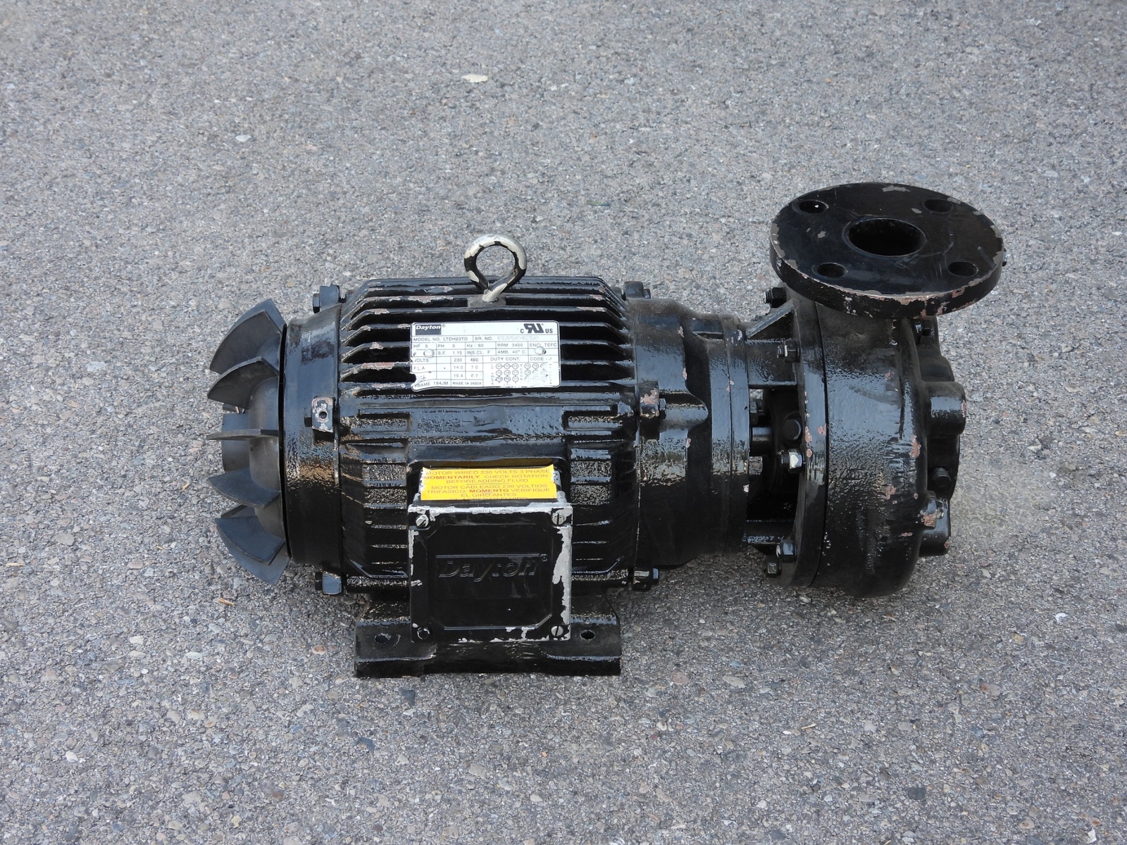Stainless Steel Centrifugal Pump 5HP 208/230/460v 3PH 2