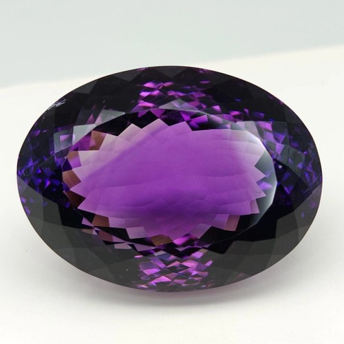 Natural Certified Amethyst Oval Shape 92.19 Ct Amazing look Loose Gemstone - Picture 5 of 7
