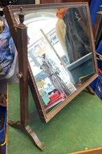 Antique oak framed mirror by The Pioneer Furnishing Stores Liverpool.