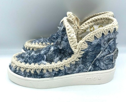 sneakers scarpe donna mou mou denim paillettes nuove collezione 2021 | eBay