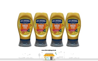 HELLMANN`S ''CHEESE STYLE SAUCE'' PERFEKT ZU BURGER & NACHOS 4 x 250ml MHD27/07/24