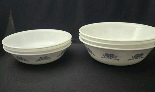 11 Stück CORELLE BLUE HEARTS DESSERT BROTTELLER MÜSLISCHALEN DESSERTSCHALEN - Bild 3 von 3