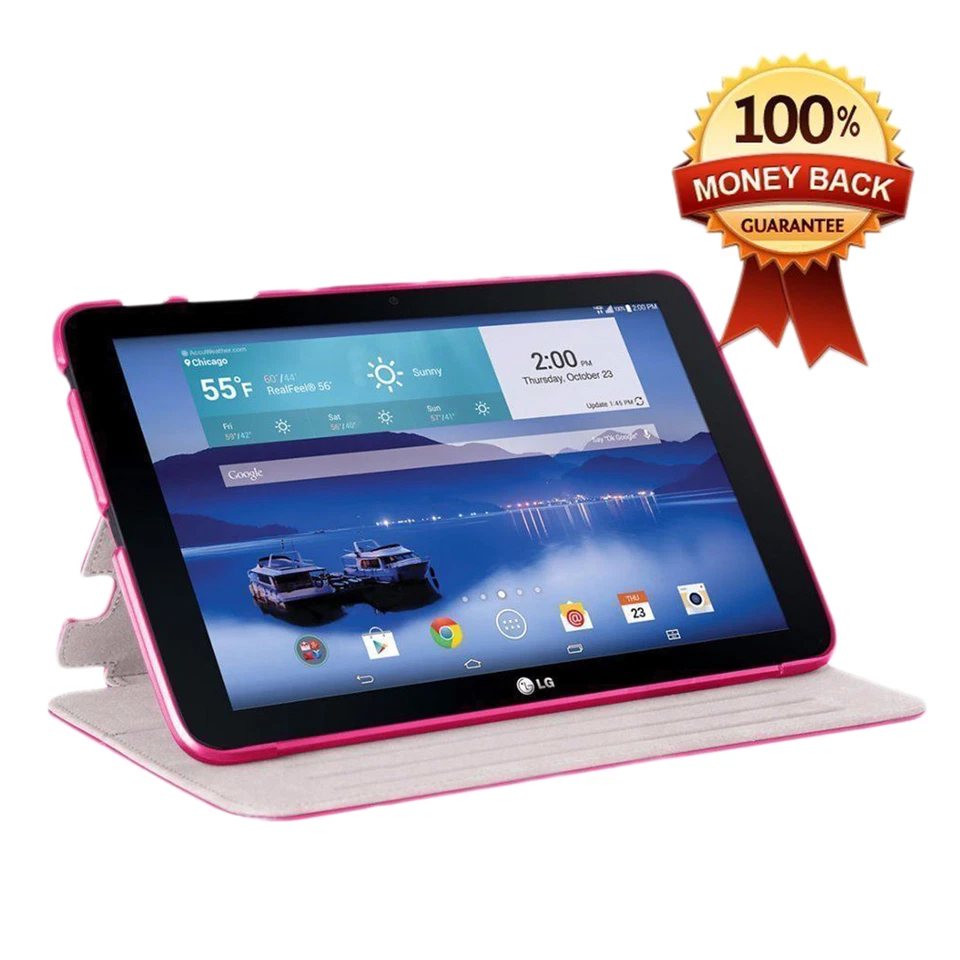 Verizon Folio Leather Protective Case Magnetic Closure for LG G Pad 10.1 LTE - Image 4 of 4