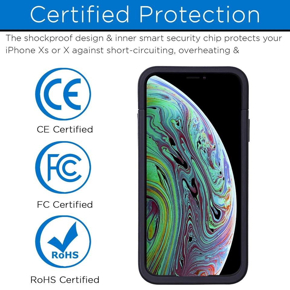 iPhone X/Xs 5200 mAh Battery Phone Case for  Apple iPhone X/Xs - Image 3 of 4