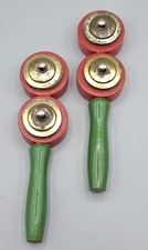 (2) Vintage Jingle Stick Musical Instrument, Percussion Cymbal, Vintage Toys