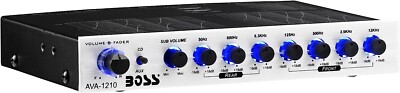 BOSS Audio AVA1210 7-Band Car Stereo Equalizer Preamp Amplifier SUB RCA LED EQ