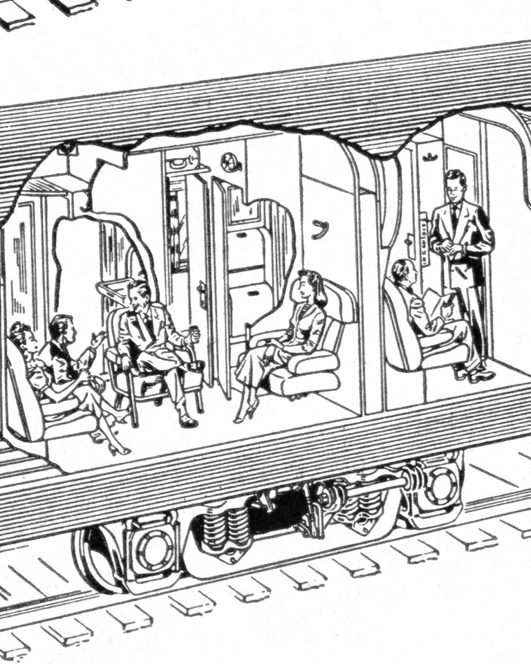 1952 California Zephyr Train Cars POSTER! (up to 24" x 36") - Travel - Vintage - Image 3 of 4