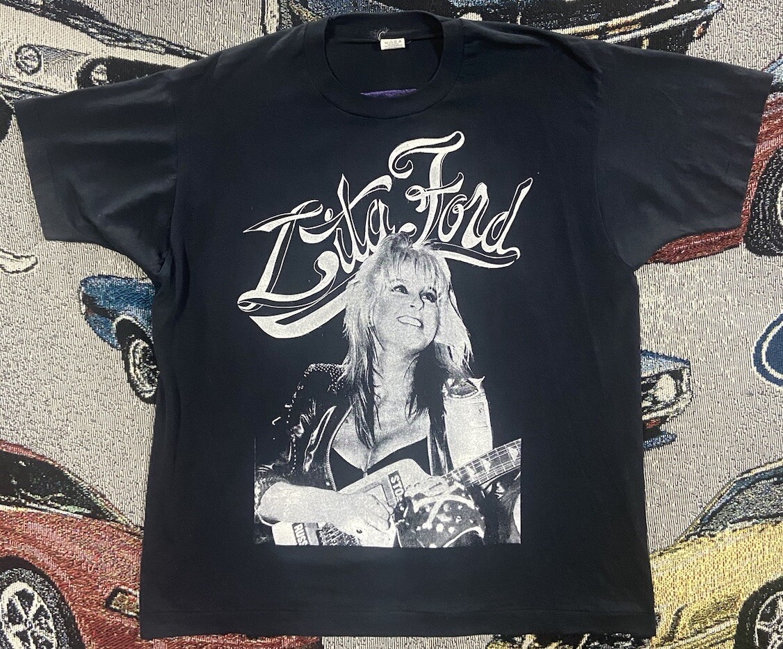 Vintage 80s Lita Ford Tour T-Shirt Size XL Single Stitch USA