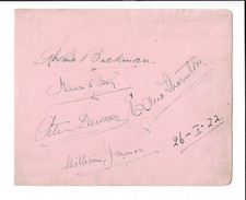 Opera Signed Album Page by 5 / Autographed 1922 Edna Thornton Rosina Buckman etc