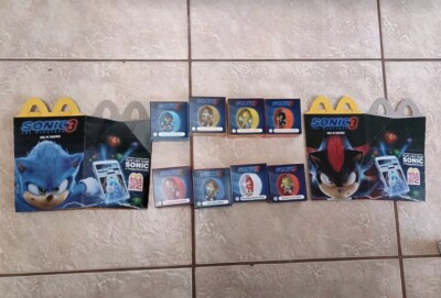 AS IS McDonald's Sonic Hedgehog 3 Movie Happy Meal Toys Set Of 8 2023 With Boxes
