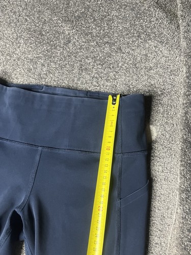 Lululemon Pace Rival Crop Womens Size 6 Blue High Rise Tight Luxtreme Mesh 21” - Picture 10 of 15