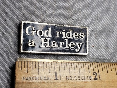 Vintage God Rides A Harley Davidson Motorcycle Souvenir Fridge Magnet  C72