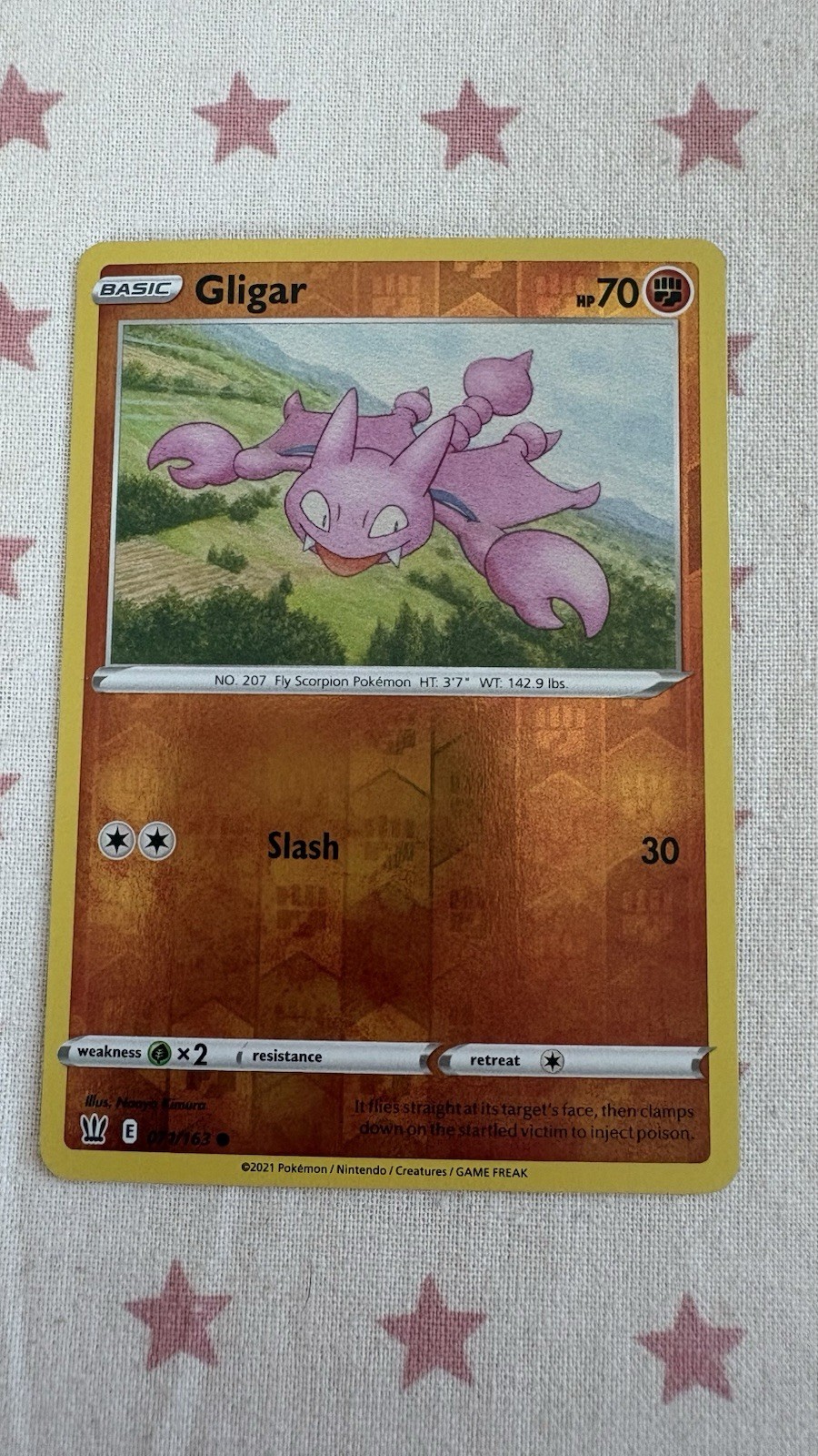 Gligar 071/163 Battle Styles Reverse Holo Pokémon TCG Card