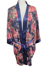 Victoria's Secret Vintage Gold Label Floral Kimono Robe One Size Sheer Chiffon