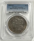 1890-O Morgan Silver Dollar PCGS Genuine Rim Damage-XF Detail