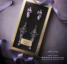Mayla Classic Madoka Magica Homura Akemi Pearl Earring Complete Set