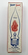 Vintage Flicker Flame No 3660 Regular Standard Base Flame Holiday Light Bulb NOS