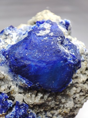 Lapis Lazuli Perfect Crystal On Matrix Calcite With Nice Color-Koksha Valley,Afg - Picture 3 of 8