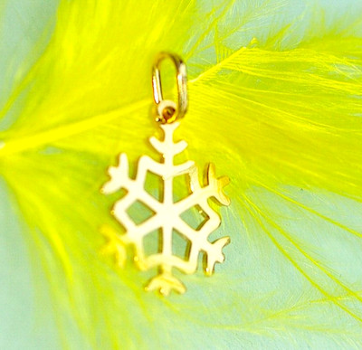 Anhänger  *SCHNEEFLOCKE*  750 Gelbgold 18 KT  Gold  zart + W O W