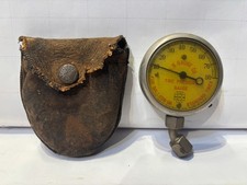 Vintage U.s. Gauge Co. Ny Tire Pressure Gauge With Leather Pouch Vintage U.s. Gauge Co. Ny Tire Pressure Gauge With Leather Pouch