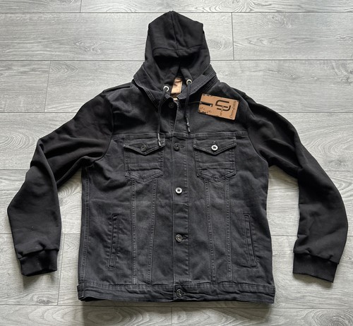 Leif Nelson Men’s Hooded Denim Jacket - Black - XXL 42-44" - BNWT