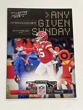 2021 Prestige Football Any Given Sunday - Patrick Mahomes II - Chiefs