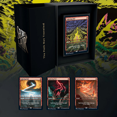 MTG Secret Lair: Mountain, Go [FOIL][SEALED] Lightning Bolt, Summer Drop 2020