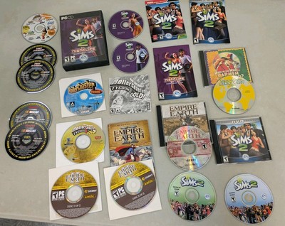Vintage PC Game Lot (10) | Sims, RollerCoaster Tycoon, Empire Earth, Carmen