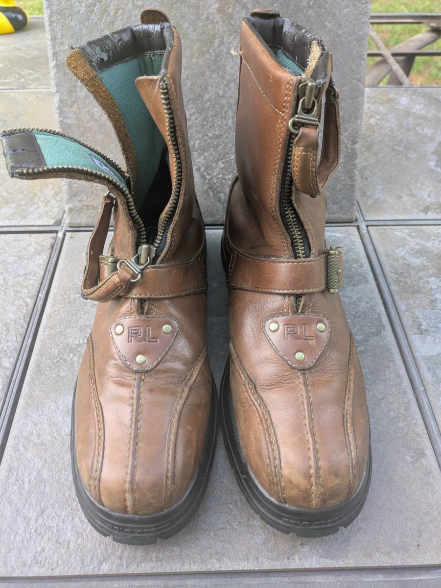 Polo Sport Leather Upper Brown Boots for Men for Sale | Shop New