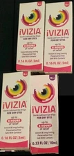 4 Ivizia Eye Drops 0.33 &0.16 FL OZ Dry Eyes Lubricant Redness Allergies Allergy