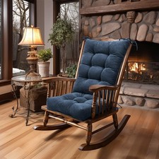 Rocking Chair Cushion Only Tufted Non-Slip Comfortable Indoor with Ties