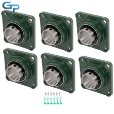 6pcs UCF210-32 Pillow Block Bearing Self-Aligning 4-Bolt Solid Base 2" Bore