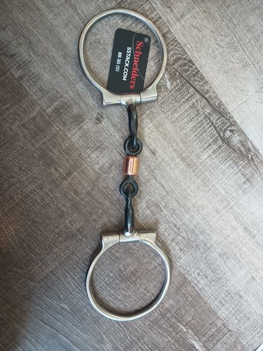 FES Sweet Iron D Ring Kupfer Roller 5" Trense French Link Western - Bild 3 von 3
