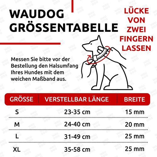 WAUDOG Waterproof Dog Collar   Adjustable Dog Collar for Large Dogs Small and - Imagen 3 de 7