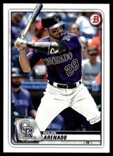 Nolan Arenado 2020 Bowman #33 Colorado Rockies FREE SHIPPING AutographDen