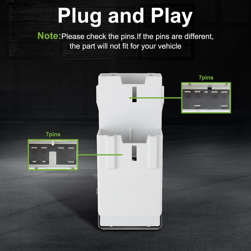 Ford F-250 350 450 550 Super Duty 1999-2001 Master Driver Power Window Switch - Image 3 of 4