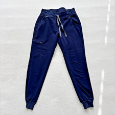 FIGS Women Zamora Jogger Scrub Pants Navy Bottoms Medical Healthcare