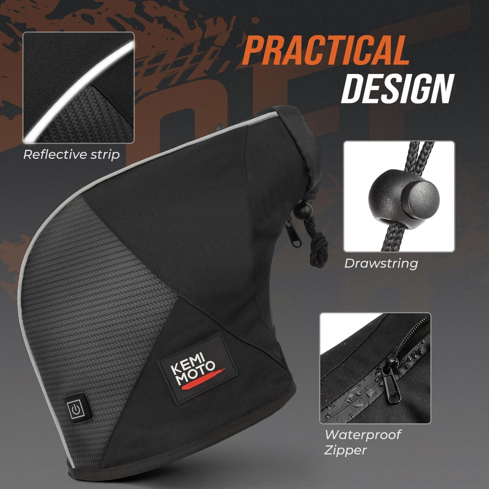 Luvas de guidão aquecidas para snowmobiles Polaris Skidoo Arctic Cat 12V - Imagem 4 de 4