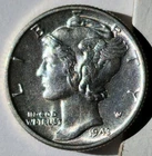 1943 Denver Mint Mercury Head Dime in AU/BU Condition, FSB / FB , See Photos!