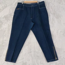 Vintage Gitano Plus Size Jeans 38 Short Stretch Ankle Zipper 90s Retro Denim