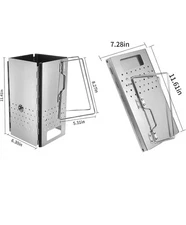 New Folding Metal Stove Picnics Camp Outdoor Camping Charcoal Starter Portable