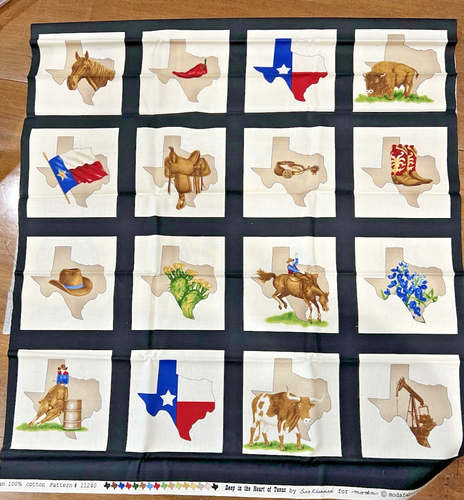 Moda Fabrics "Deep In the Heart of Texas" Quilting 100 % Cotton Fabric Panel - Picture 2 of 11