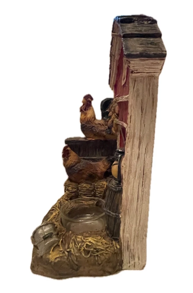 Candelabro votivo/tealight escena de granero Foto 2 de 4