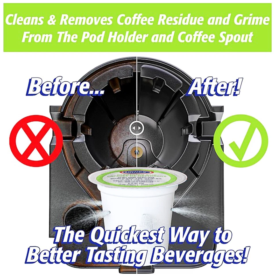 (16) K-Cup Limpiador Cápsula Tazas para Limpieza Keurig y Todas las Cafeteras K-Cup Foto 3 de 4