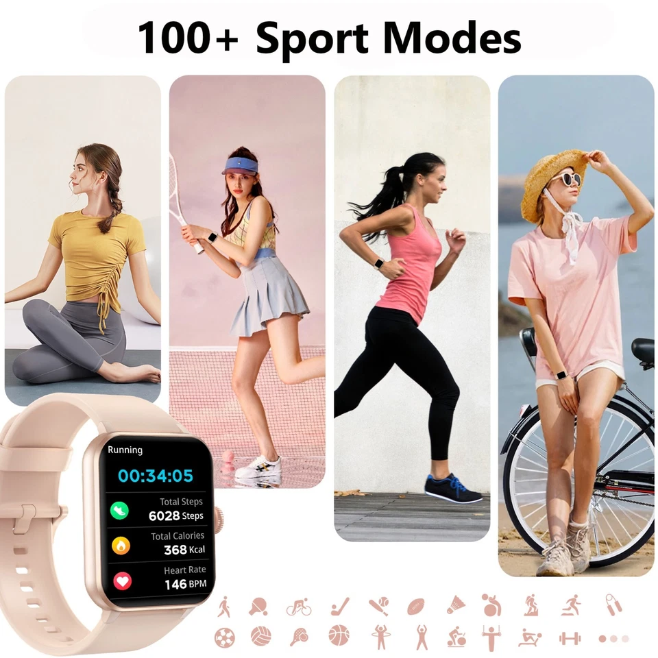 Women Alexa Smart Watch Fitness Bluetooth Call Watch for Android iPhone Samsung. - Image 4 of 4