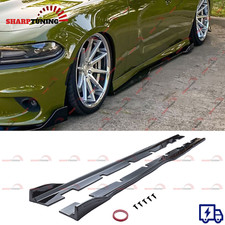 Widebody Side Skirts Panel Splitter Fit For 2015-2023 Dodge Charger Gloss Black