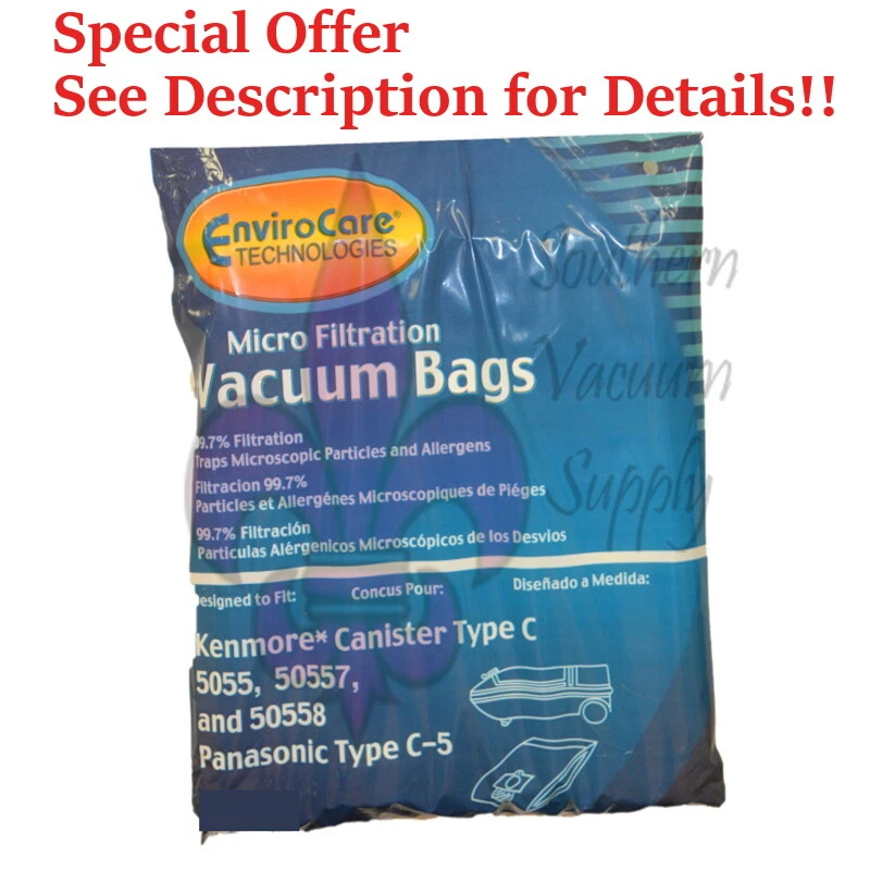 24 Kenmore I Ultra Care 50570 Sears Vacuum Bag, Canister
