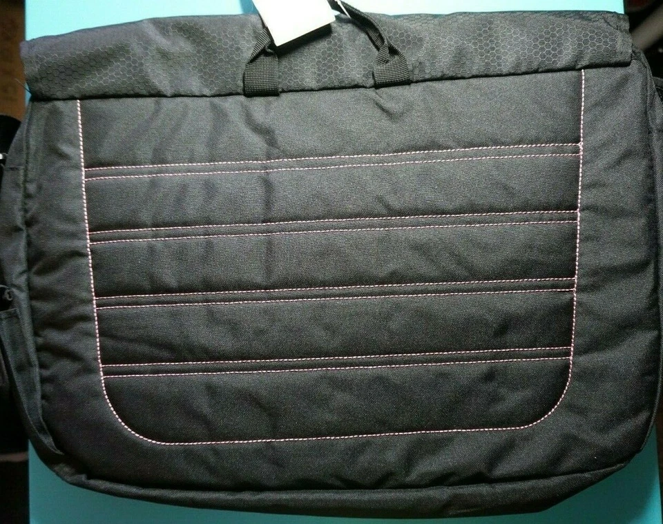 Bolso Mensajero Grip de High Sierra a Cuadros Púrpura Rosa Negro Nuevo Con Etiquetas Foto 2 de 4